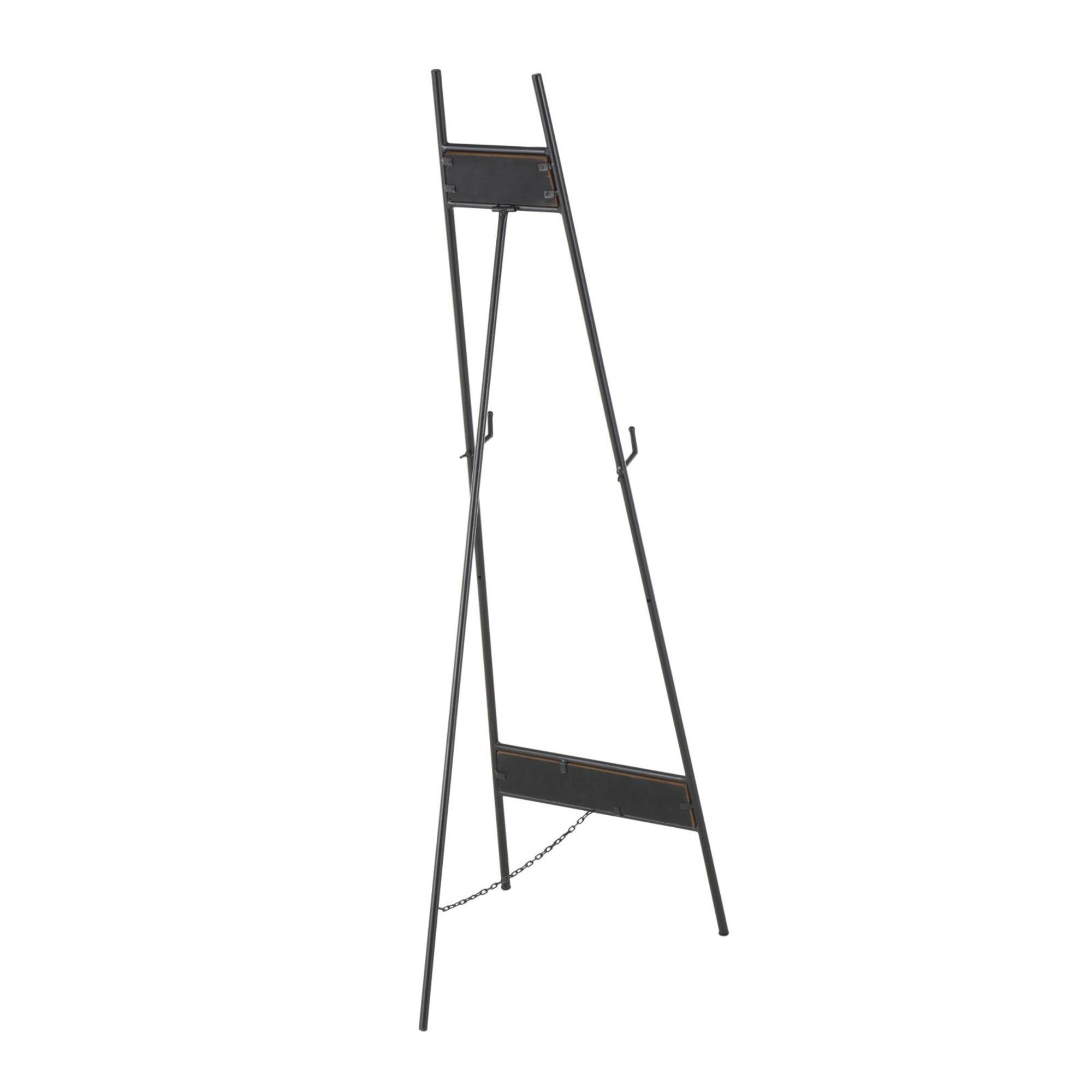 51" Black Metal Easel with Wood Accents